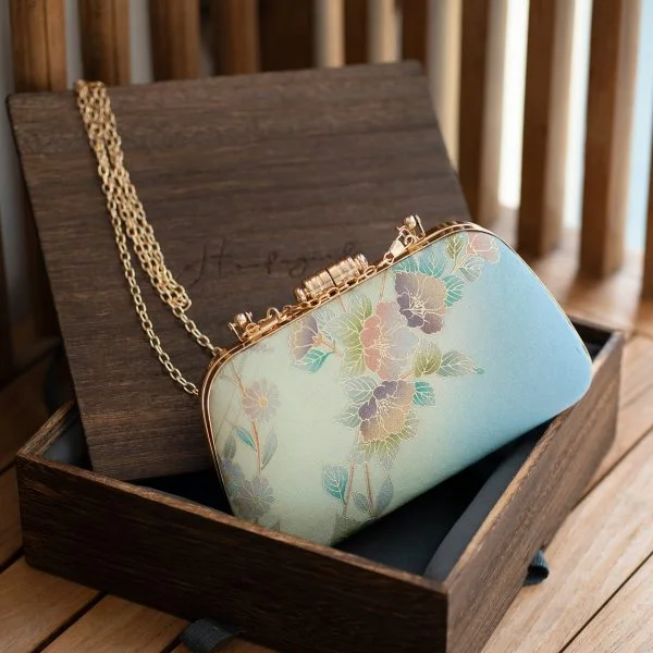 [SOLD] The Glittering Pastels of Spring clutch bag (Small)
