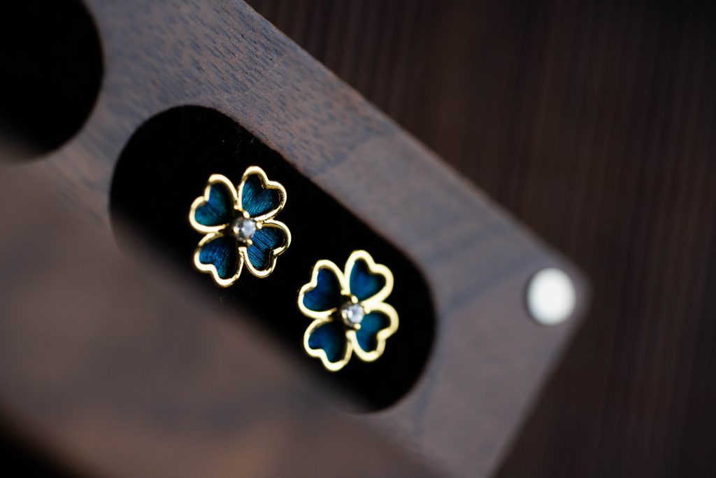 Clover Heart Petal Studs
